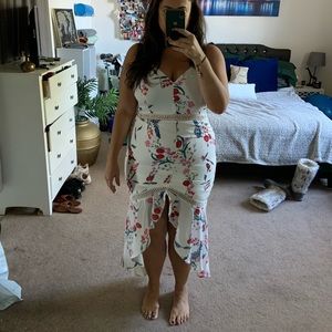 White floral print dress